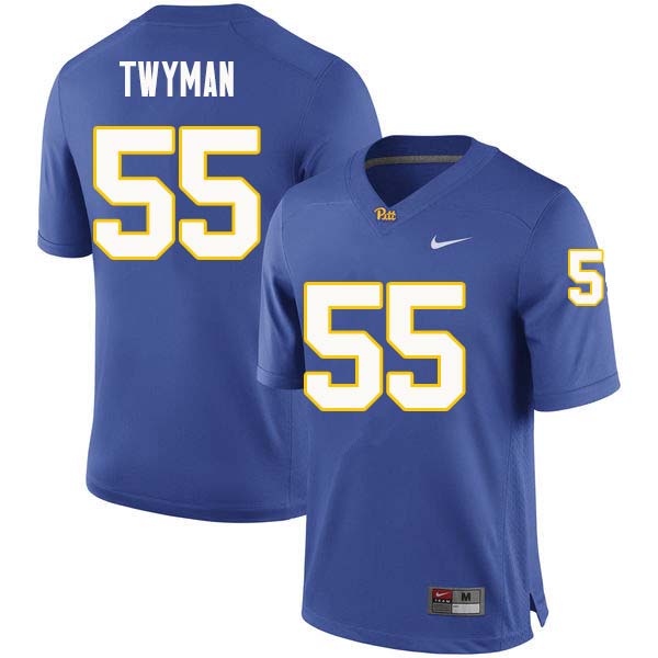 Men #55 Jaylen Twyman Pittsburgh Panthers College Football Jerseys Sale-Royal